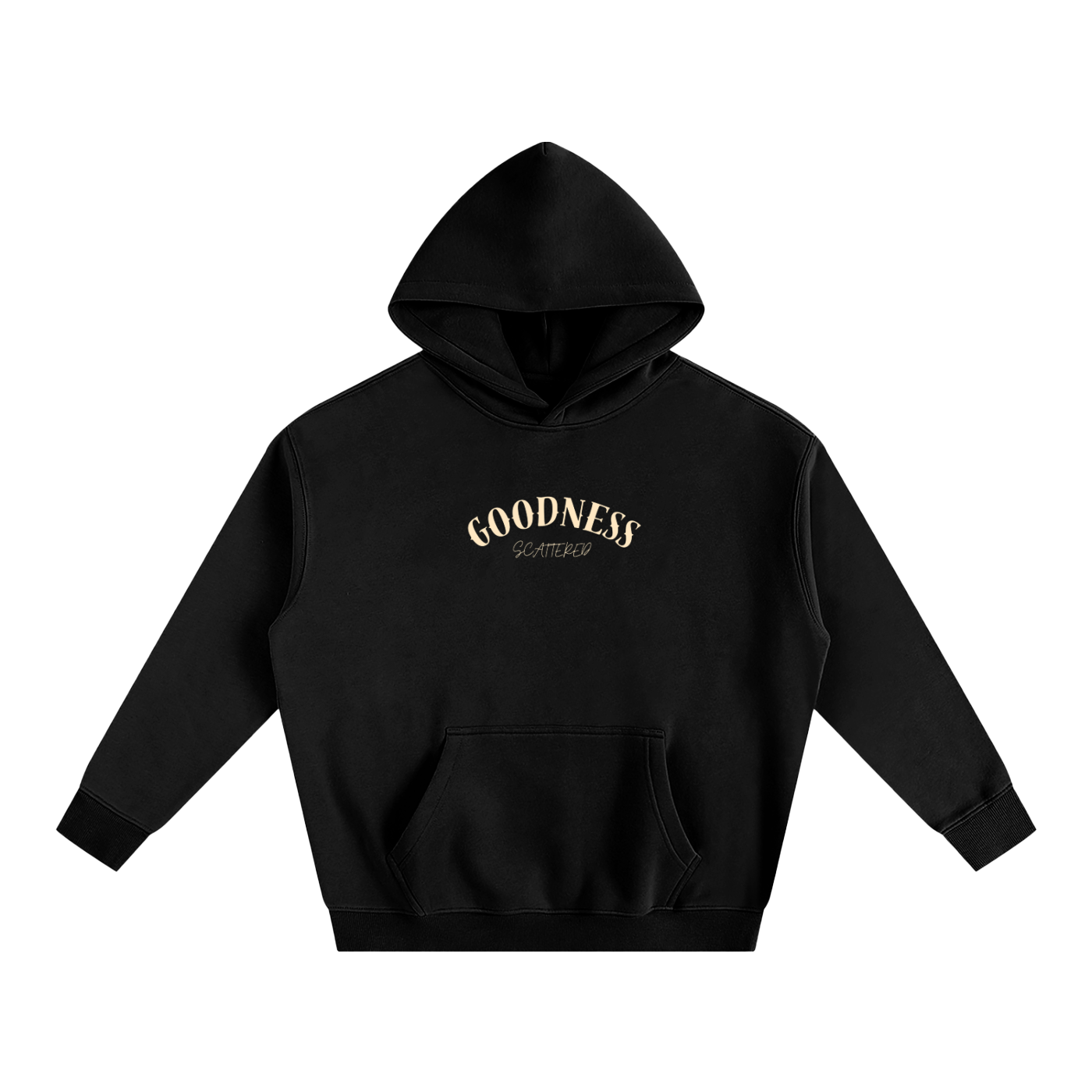 Free Time - Oversize Fleeced Hoodie (Black)