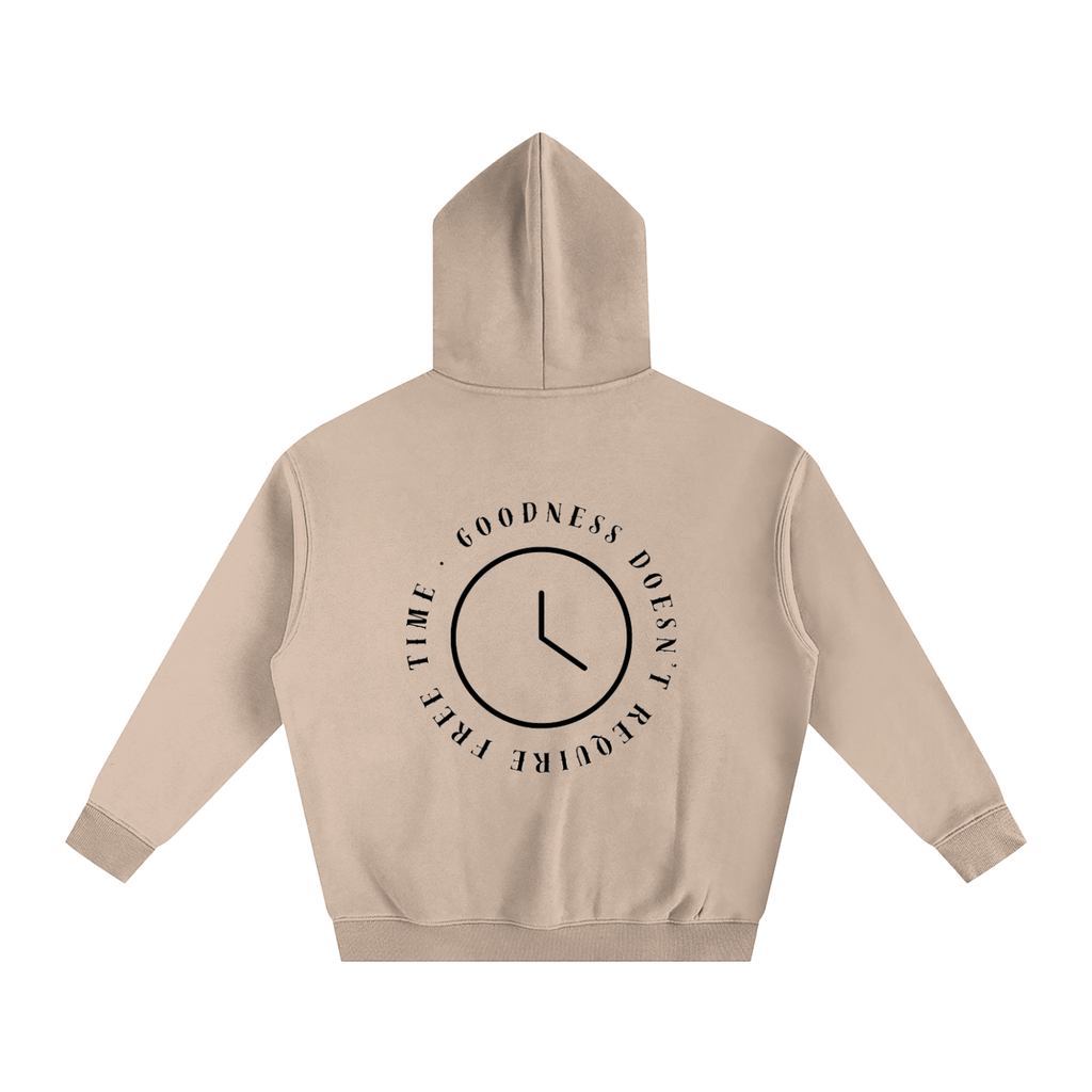Free Time - Oversize Fleeced Hoodie (Tan)
