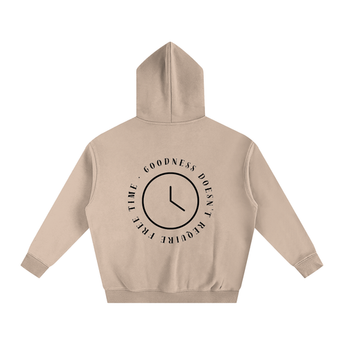 Free Time - Oversize Fleeced Hoodie (Tan)